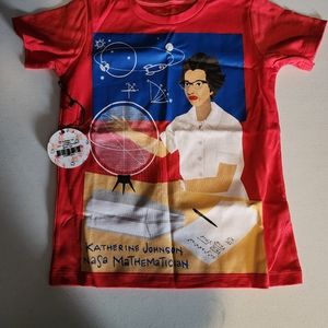 Kids t shirt. Katherine Johnson nasa mathematician